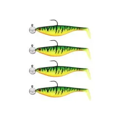 Westin Shad Teez 9 Cm R 'N R - Crazy Firetiger (4-pack)